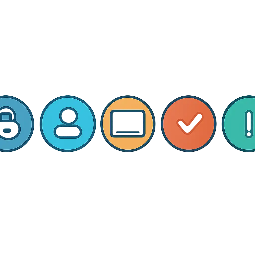 Five numbered circular icons connected by arrows in a horizontal flow, Indibet Login in India: Steps and Common Errors steps