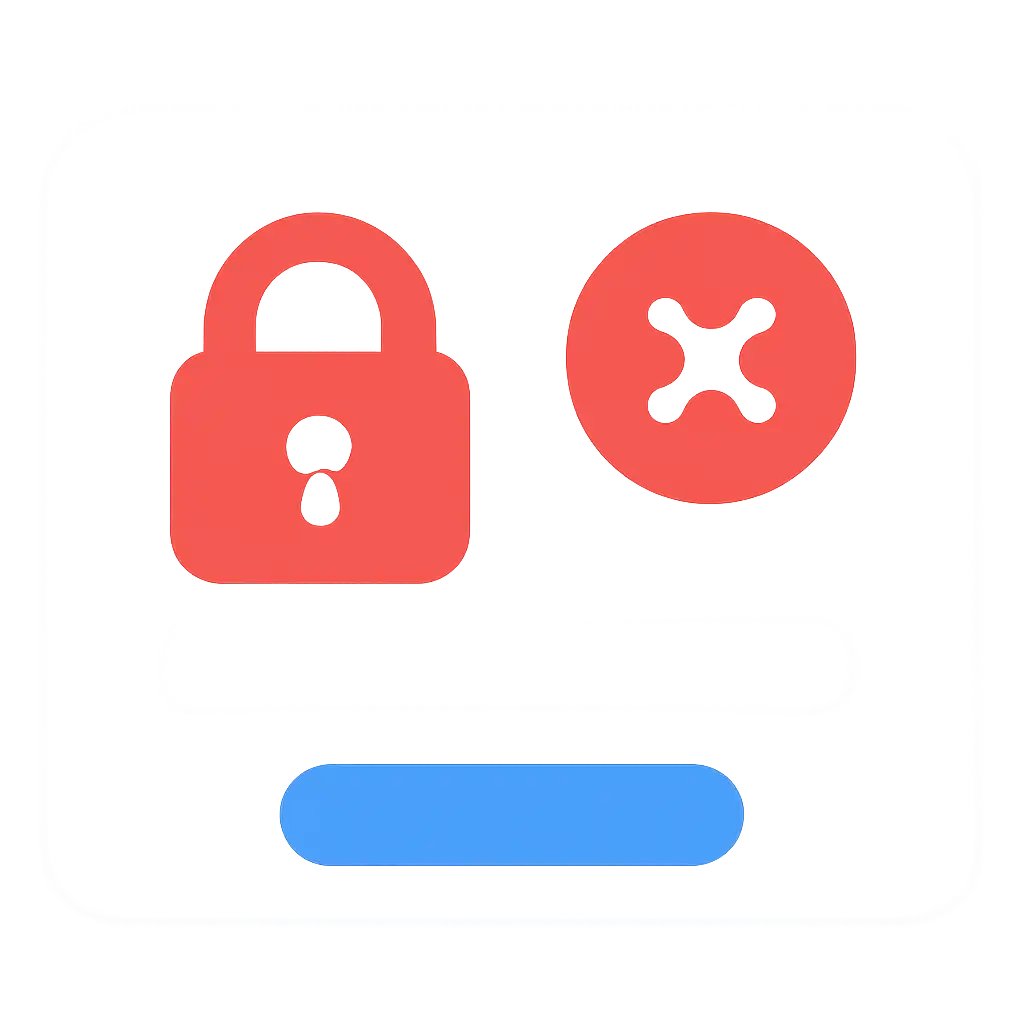 Close-up of button or form field for account locked, Indibet